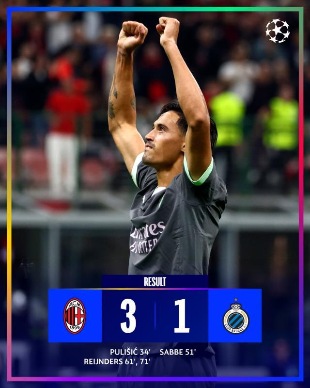 开云网站-【欧冠】米兰3比1十人布鲁日，赖因德斯梅开二度